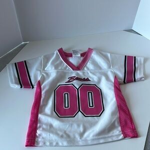 V neck Bears jersey girls size 3T white and pink